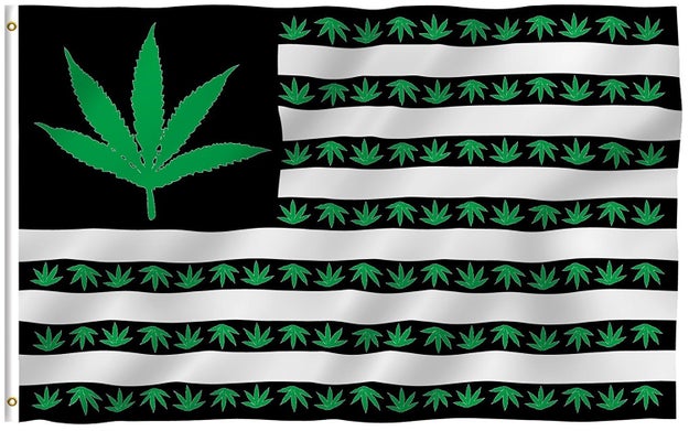 And just because it's so extra, flag that represents the United States of Marijuana.