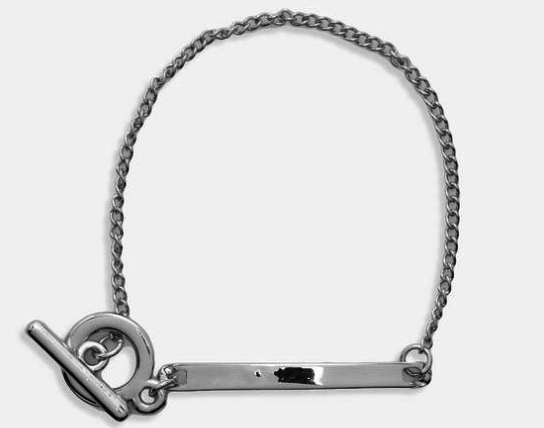 A chain bracelet as a placeholder for the Cartier love bracelet you'll most definitely be able to afford by next year.