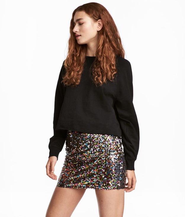 A sequined skirt to light up their life.