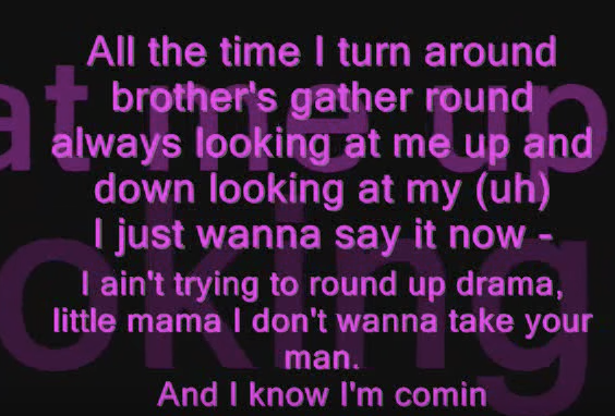 Don t wanna take. No Drama mama