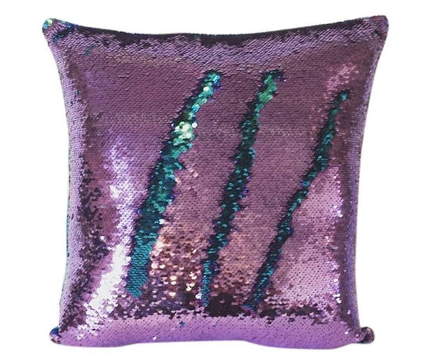 A reversible sequin pillow case to update their couch for about the same price as your go-to McD's order.