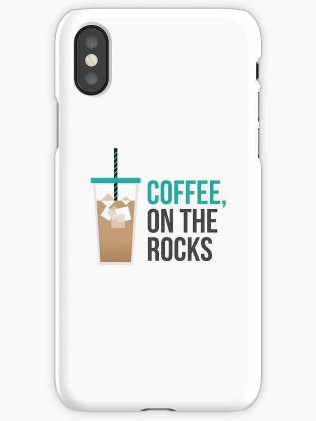 A phone case perfect for the cold coffee addict with a 21+ sense of humor.