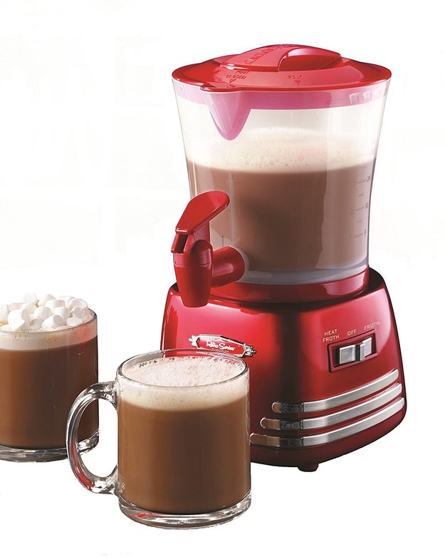 This retro-looking hot chocolate machine that will keep all that chocolatey goodness at the ideal temperature.