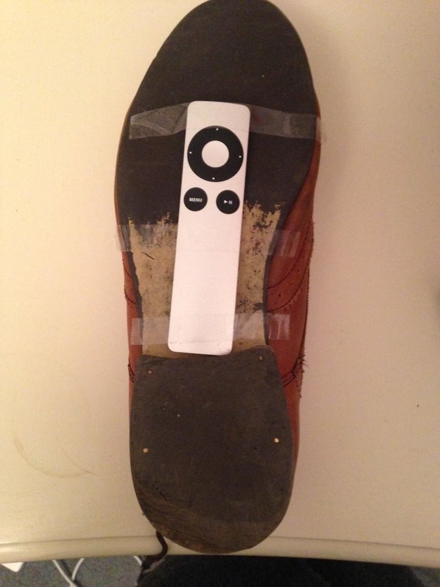 The bottom of some grody shoe: