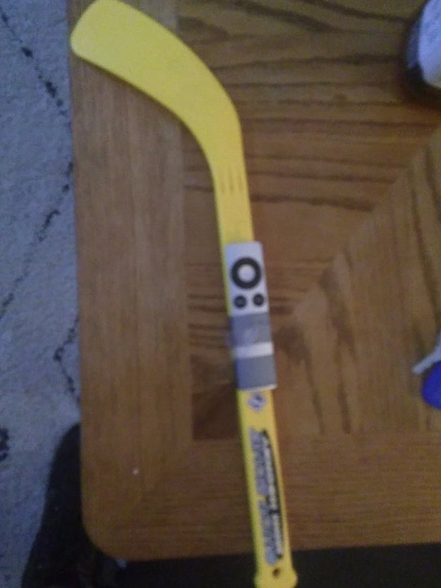 A hockey stick:
