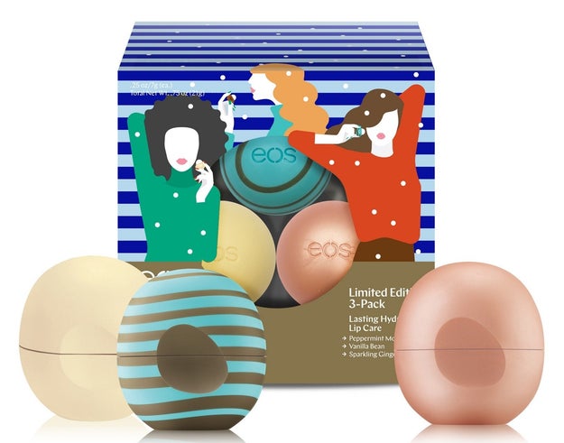 An Eos lip balm gift set that'll keep their pucker soft and moisturized for the season.