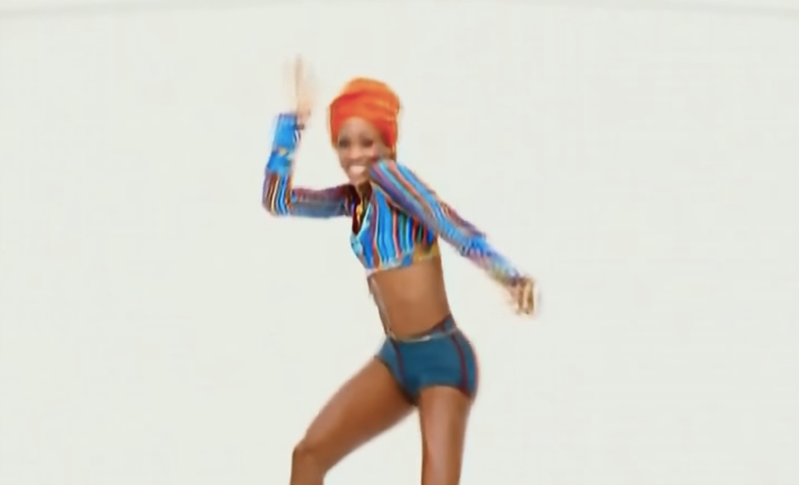 a woman from the macarena video