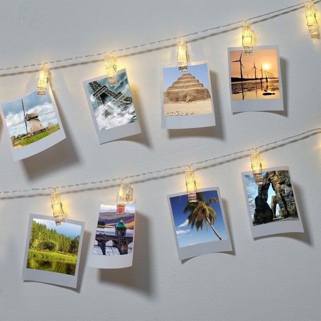 A set of photo clip string lights so she can hang pictures of you two on her office wall.