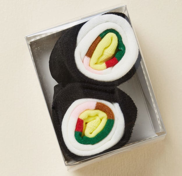 A pair of socks that when rolled up look like delicious sushi, but make sure the recipient doesn't try eating them!