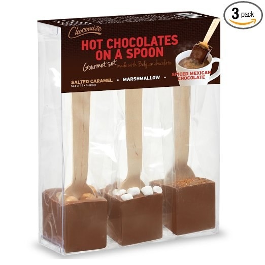 These gourmet hot chocolate cubes that they can stir right into a mug.