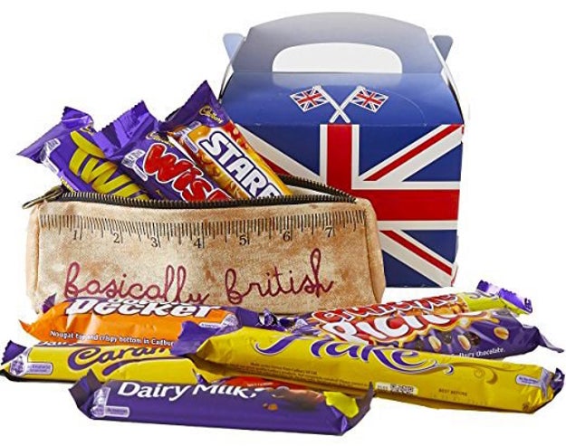 And finally, this box of delicious British chocolate bars that will give them a taste of something new.