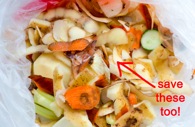 Or freezing your veggie scraps to make homemade vegetable stock.