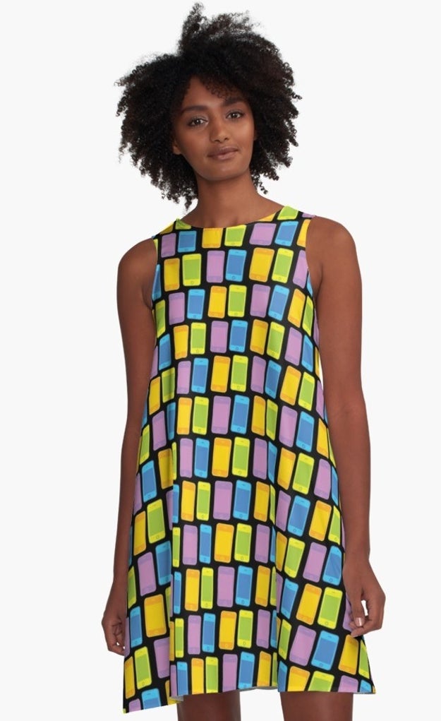A funky phone-print dress that screams "call me beep me if you wanna reach me."