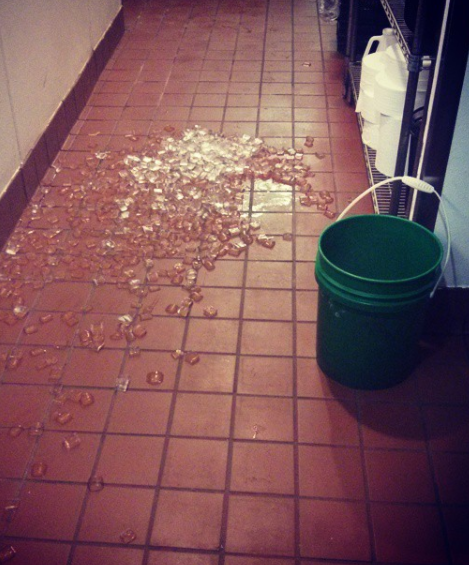 This server dropped a whole bucket of ice: