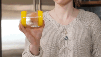 Here's what you need to do: add a little water, toss your boiled egg inside, snap on the top, shake it a few times, and your completely shelled egg will be ready to eat in SECONDS. Pro tip: this is especially great for anyone who loves to make deviled eggs!Get it from Amazon for $17.95. Available in four colors.Promising review: "Absolutely genius product. Easy to use. You can just almost slide the peel off your boiled eggs. Put the exact amount of water listed to ensure the perfect result." —Rhonda