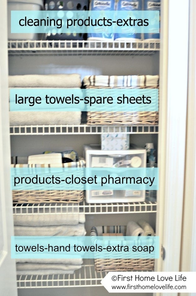 Maybe you recently re-organized your linen closet and want to show how it's so much more functional.