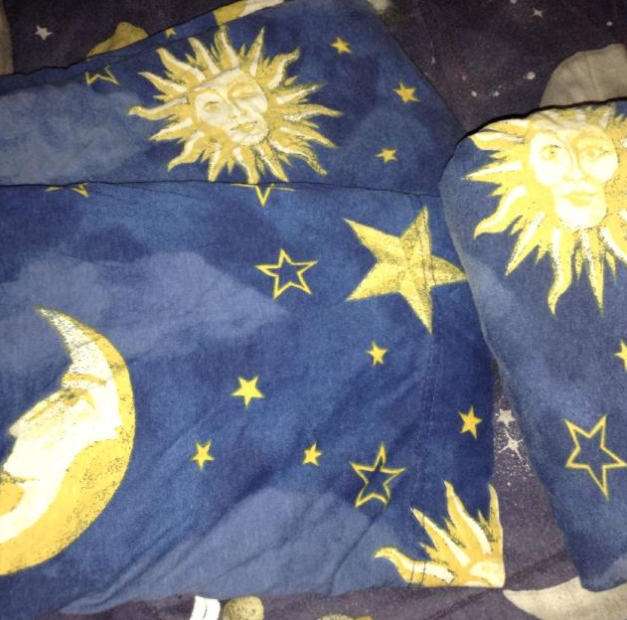 1990s sun moon doona cover