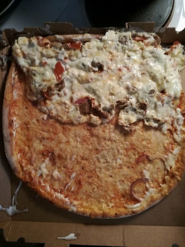 How someone can fuck up a pizza so bad, I'll never know.