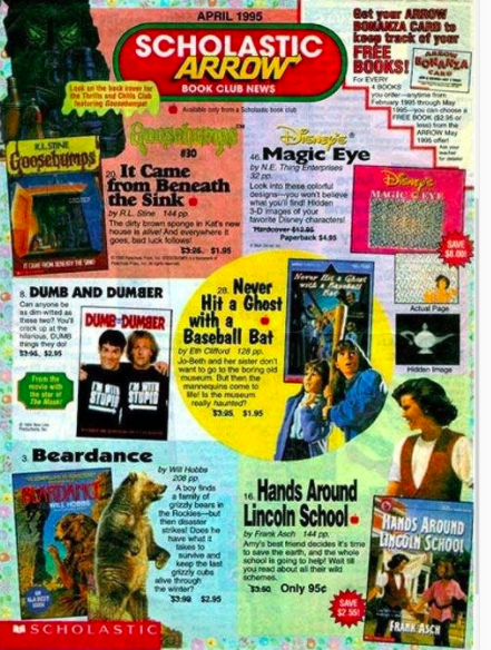 1995 Scholastic Book Order : r/90s_kid