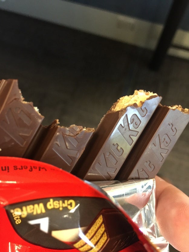 He's probably right under your bed...eating Kit Kat's LIKE THIS: