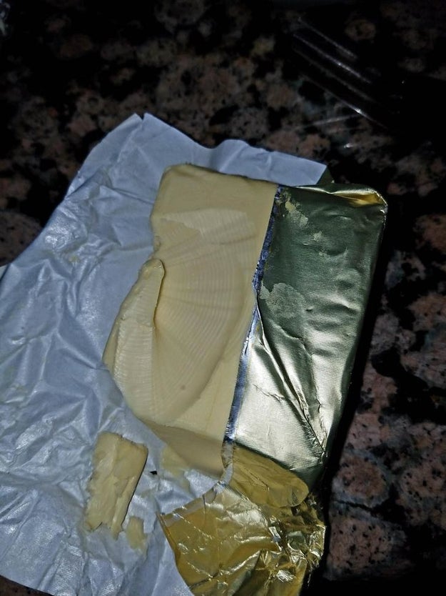 And only a monster would butcher this poor butter: