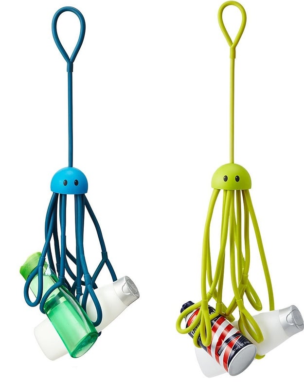 Loop your bath products in an ~ink-redibly~ cute and useful shower squid instead of using a plain ol' shower caddy.