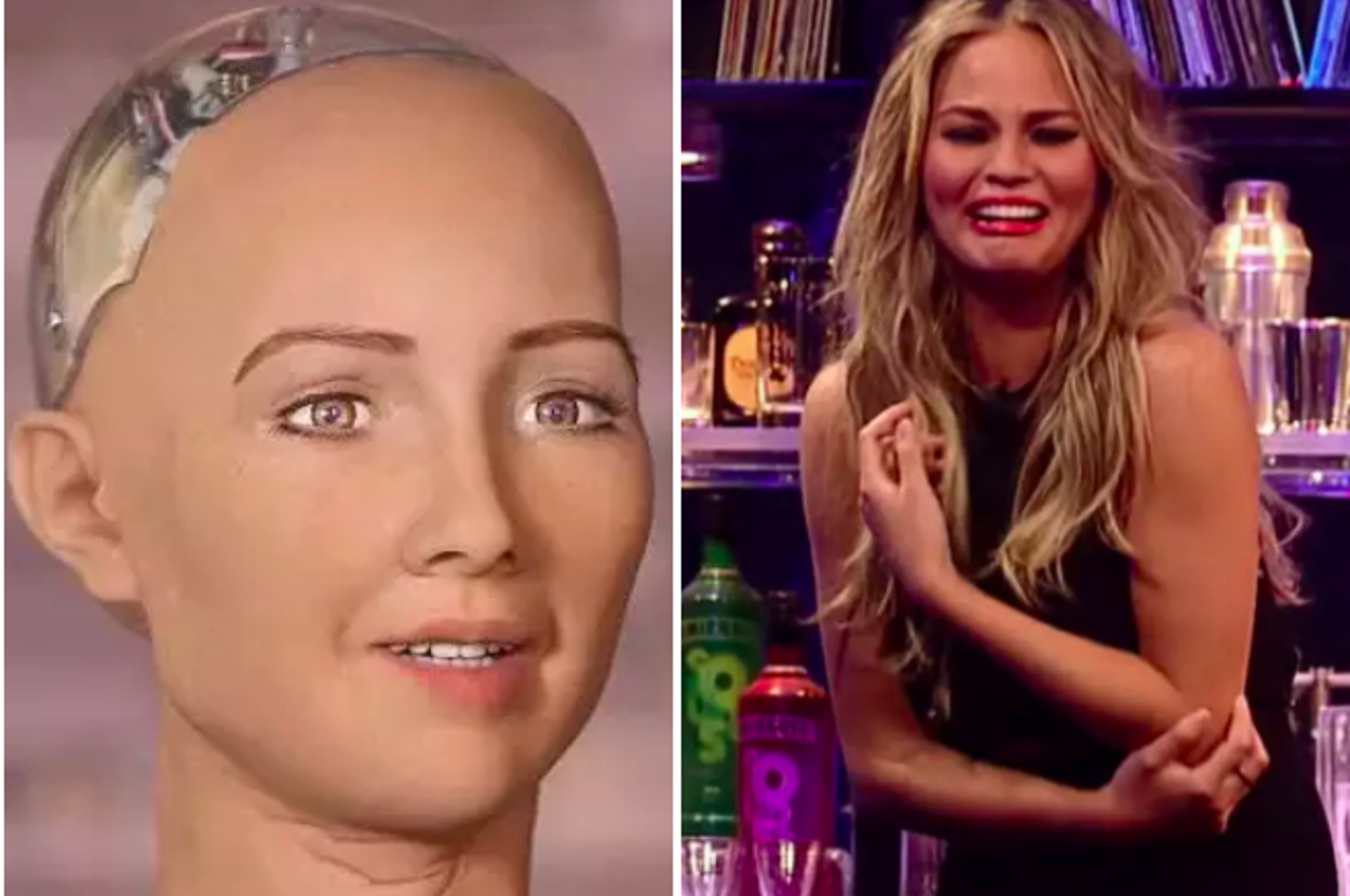 Chrissy Teigen Shaded Sophia The Robot's Makeup And The Lost