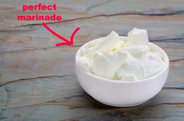 Tenderize your chicken by marinating it in yogurt...