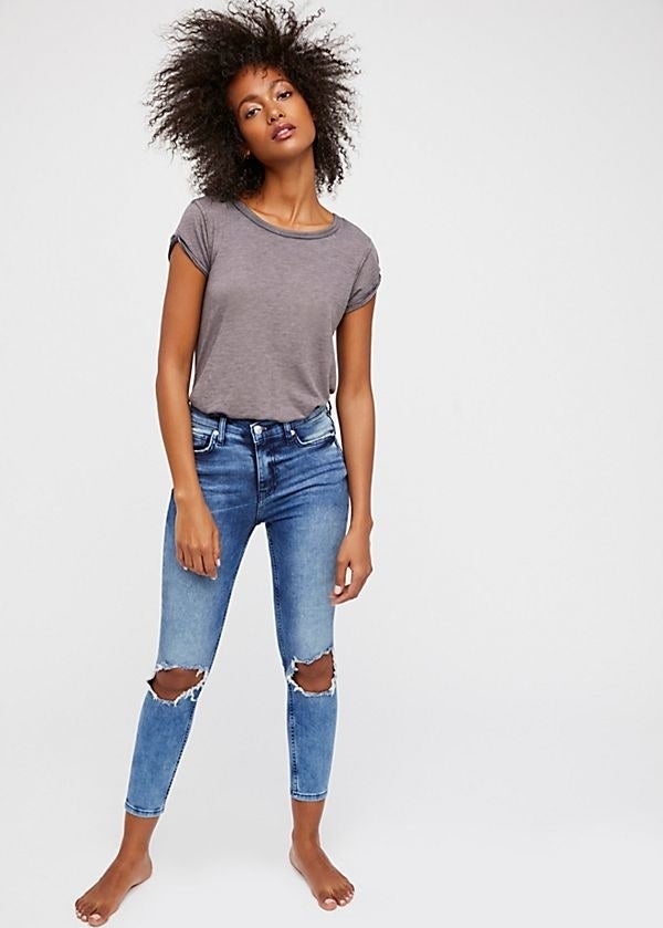 Promising review: "Got a pair of these last year and wore them like every day of my life and just bought my second pair! I love the high-waisted fit and they are beyond comfortable. I sit at a desk for work so it's rare for me to find jeans I am comfortable in all day but these are the ones! They are stretchy but do not stretch out. I recommend to anyone and everyone." —charbuntingPrice: $78 (available in sizes 24–32, in regular, short, and long, and 11 colors)