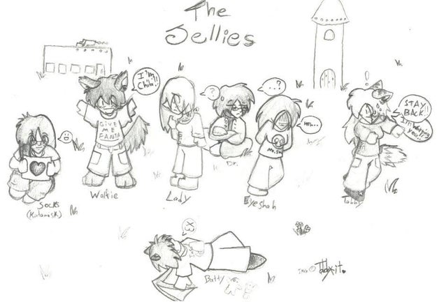 (By the way, here's a sketch a 12-year-old Kristin made of her Evil Jellies guild from 2001 that she shared with BuzzFeed News.)