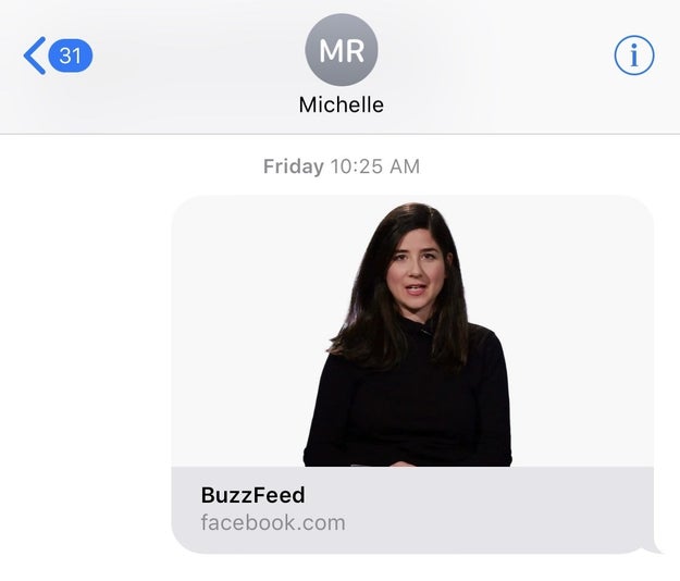 Here’s what a Facebook link preview looks like in Messages: