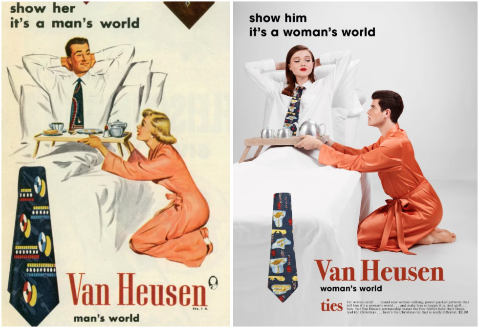 Van Heusen Vintage Sexist Ad Show Her It's A Man's World 2 x 3 Fridge Magnet 