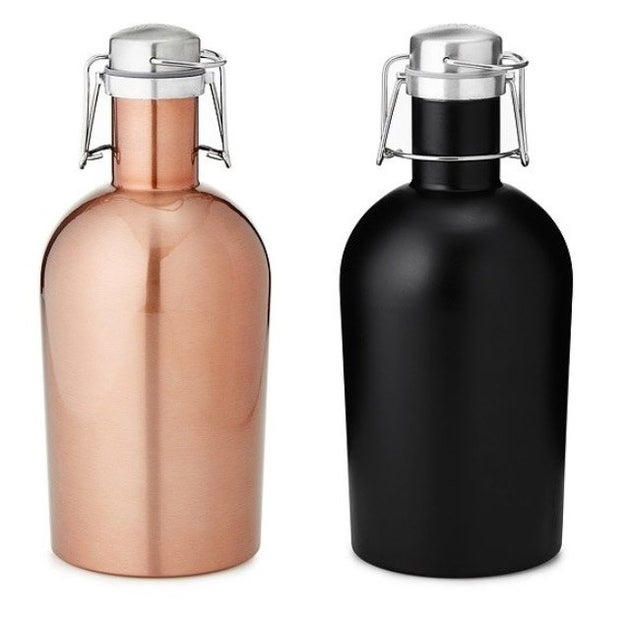 These classy stainless steel growlers.