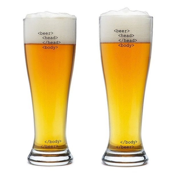 These clever HTML glasses that will fit right in at your next hackathon.