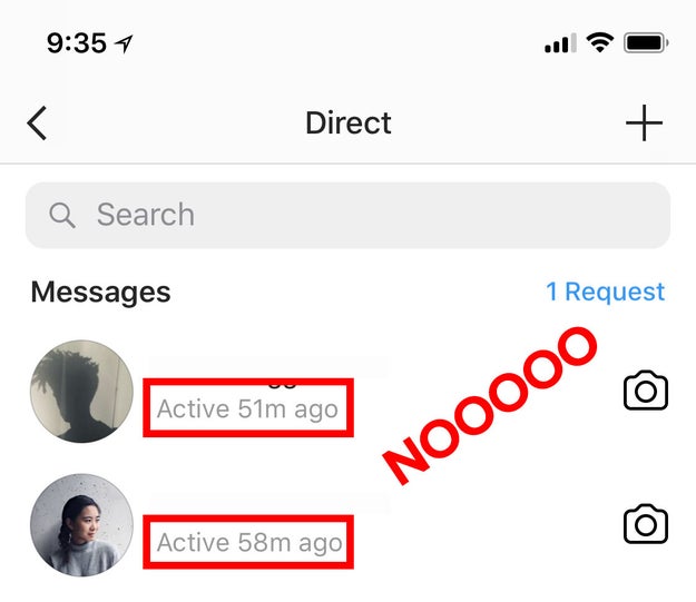 The status shows up in Instagram direct messages, underneath the usernames of people you chatted with or recently tagged in Stories.