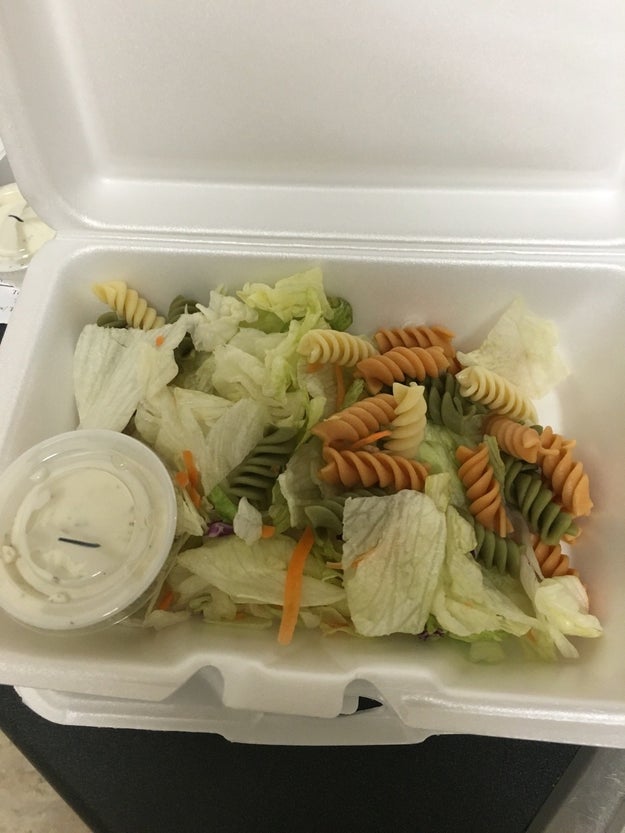 Next up we have pasta "salad:"