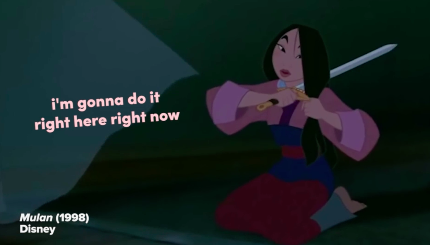 mulan with her sword