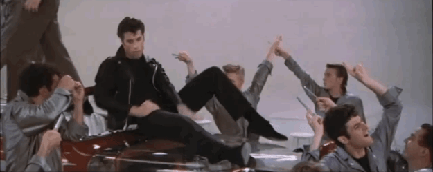 The scene where John Travolta (Danny) pulls out Saran wrap during the "Greased Lightning" number is actually a sexual reference to condoms.