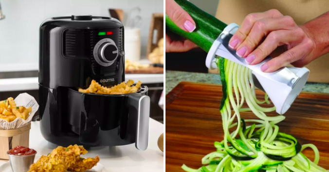  Electric Spiralizer with 3 Blades - Fast, Easy Spiral Vegetable  Slicer - Stainless Steel - Compact Storage - Fits Most Large Vegetables  Including Zucchini and Carrots - By PII: Home & Kitchen