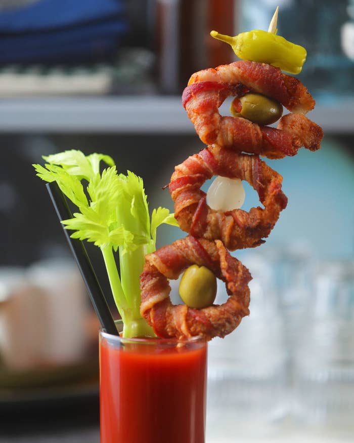 Bacon Onion Ring Bloody Mary
