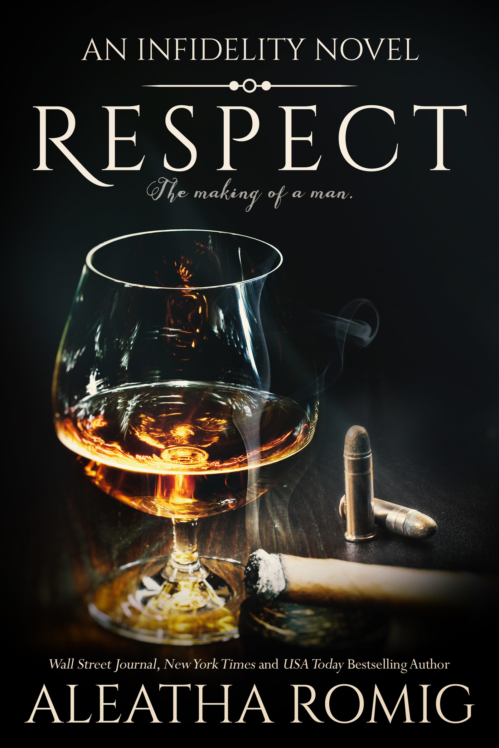 Respect - An Infidelity Stand-alone Novel Standing at what I believe is the precipice of my life, I, Oren Demetri, was too young to understand that it wasn’t and too old to imagine that it couldn’t be. The already hefty accumulation of my successes and failures, bravery and fears, and rewards and suffering, had brought me to this point. It was hard to contemplate the things I’d done, and yet, in reality I’d only begun to learn the possibilities.I suppose that’s how it was for me at twenty-nine years of age on the brink of all I’d ever wanted without fully realizing the price I would pay. Yet in that moment, I knew there would be no cost too great or sacrifice I wouldn’t make. I had no idea how far-reaching that moment of self-discovery would be; because as the congregation’s murmurs quieted, bleeding into silence and allowing the thump of my heart to be the only sound I heard, I was a man filled with love and adoration, emotions in stark contrast to those I needed in the world I’d built or the one I was about to enter. Angelina Costello was my dream and now my reality. I’d worked diligently to move beyond the actuality of being a dockworker’s son to becoming a self-made, successful entrepreneur, all in an effort to earn the right to call her my own. I’d overcome servitude to others, collecting their paychecks and lowly praises, to being the one who signed the paychecks and offered the accolades when they were rightfully earned. The world was my oyster and walking toward me on the arm of her uncle was my pearl. I’d found her amongst the empty shells life had offered. There was no need to pry open another possibility. Angelina was all I wanted. Yet my path was uncharted. There was more for me to earn, lose, and willingly give. The top of that list was respect.This stand-alone novel may be read without reading the Infidelity series.From New York Times, Wall Street Journal, and USA Today bestselling author Aleatha Romig comes a stand-alone novel based from her beloved Infidelity series. With classic Aleatha Romig twists, turns, deceptions, and devotions, this new epic romantic thriller will delve into a world where family takes on new meaning and even the inhabitants are suspicious of the next chapter. Have you been Aleatha'd?