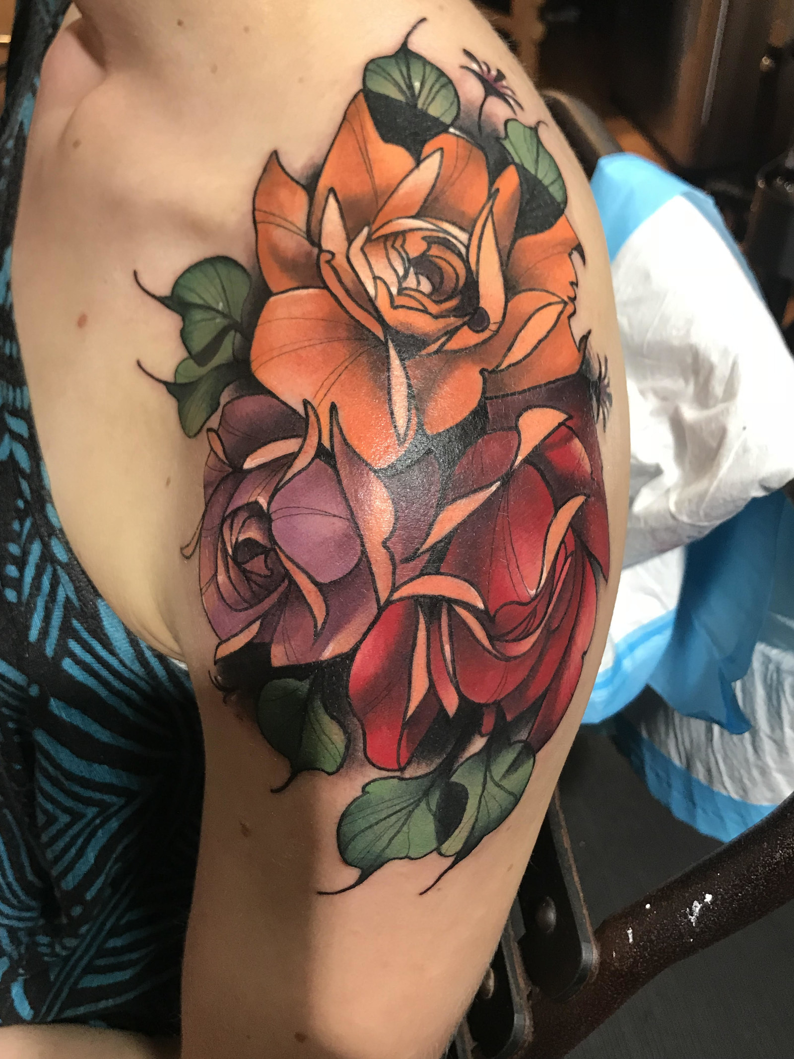 Large Rose side of the leg project • HIT ME UP FOR CONSULTATIONS, DESIGNS &  APPOINTMENTS! ******************************************** ... | Instagram