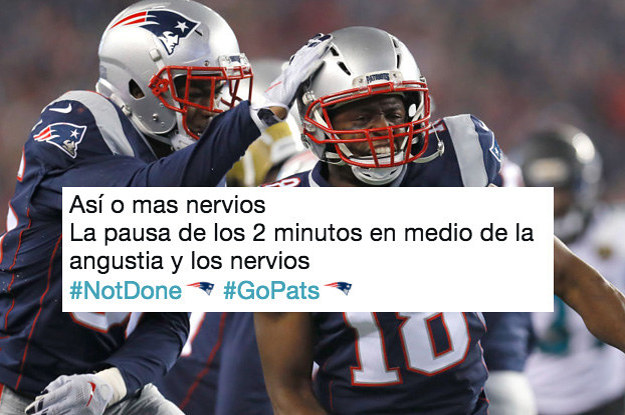 16 Tweets que definen todo lo que pasó por tu mente al final del juego de  los Patriotas