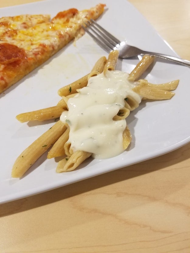 Putting ranch on pasta: