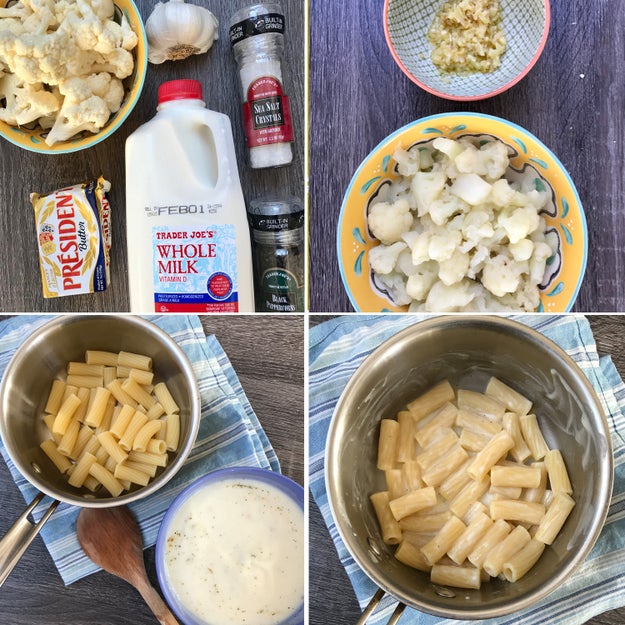 Hack #5: Use cauliflower to make a lighter but equally delicious version of Alfredo sauce.
