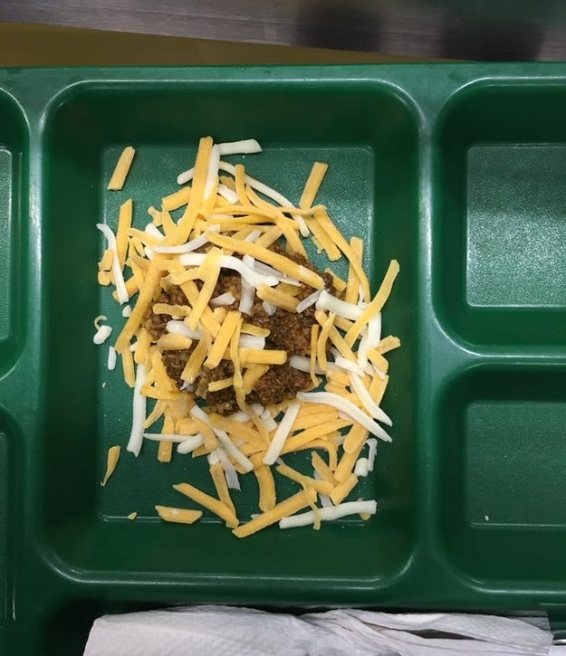When a school dished up this taco salad with a straight face.
