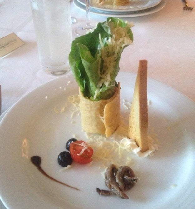 When this Caesar salad tried acting all posh.