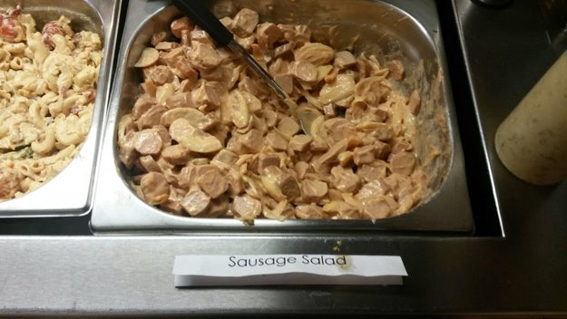 When this work canteen had a very loose interpretation of a salad.