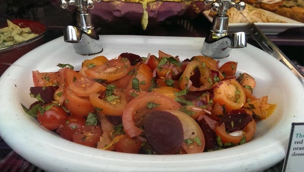 When a tomato-heavy salad came in a sink.