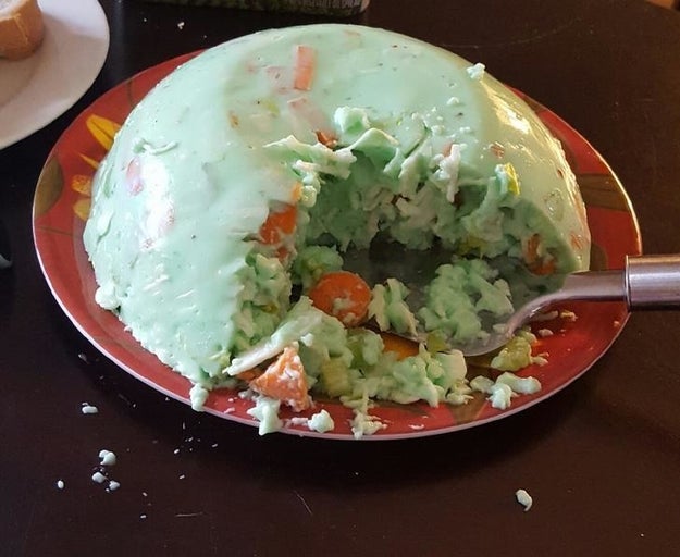 And when this fluorescent green coleslaw salad was birthed into existence.